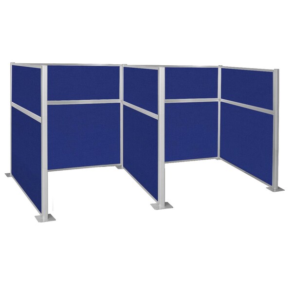 Versare Pre-Configured Hush Panel Cubicle 6' x 6' Royal Blue Fabric 1859342 - main